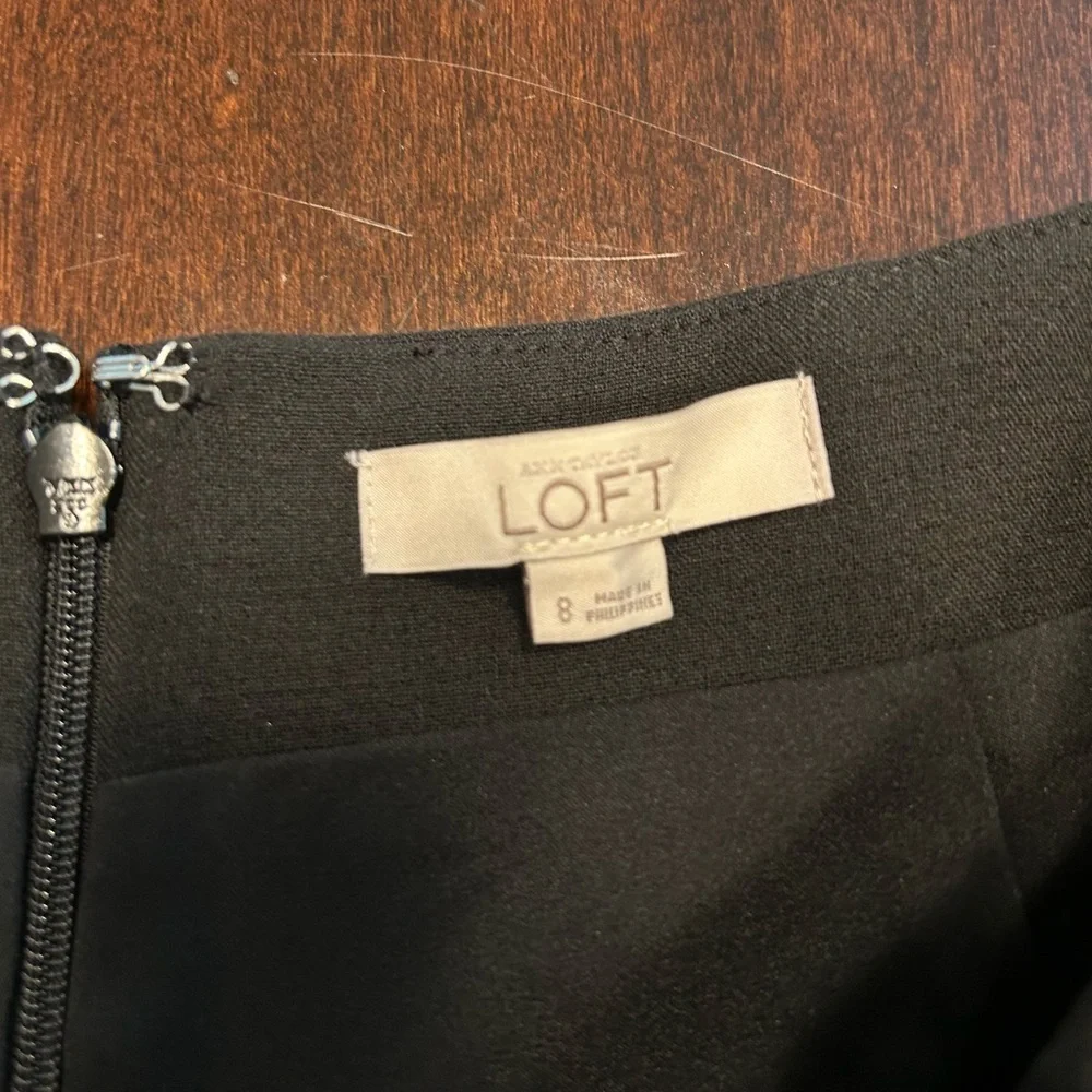 LOFT Black A-Line Mini Skirt for Casual Wear
